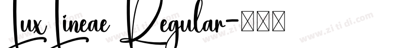 LuxLineae Regular字体转换